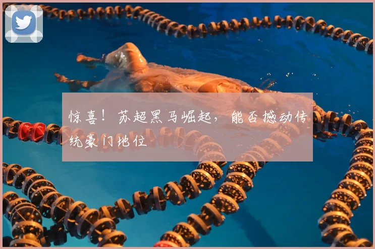 惊喜！苏超黑马崛起，能否撼动传统豪门地位